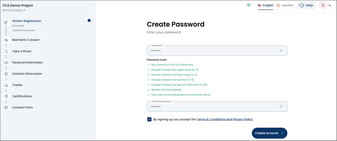 Create Password