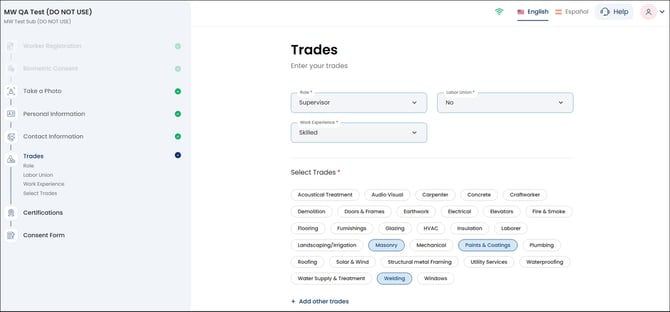 Worker Registration_trades
