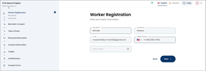 Worker Registration_validation page